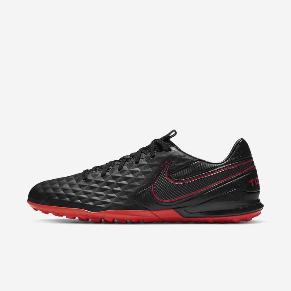 Chaussure De Foot Nike Tiempo Legend 8 Pro TF Noir 4018-627 Black/Chile Red/Dark Smoke Grey Femme | ETP-92557670